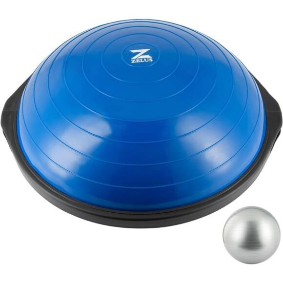 ZELUS 25in. Balance Ball | 660lb Inflatable Half Exercise Ball Wobble Board - Picture 1 of 7